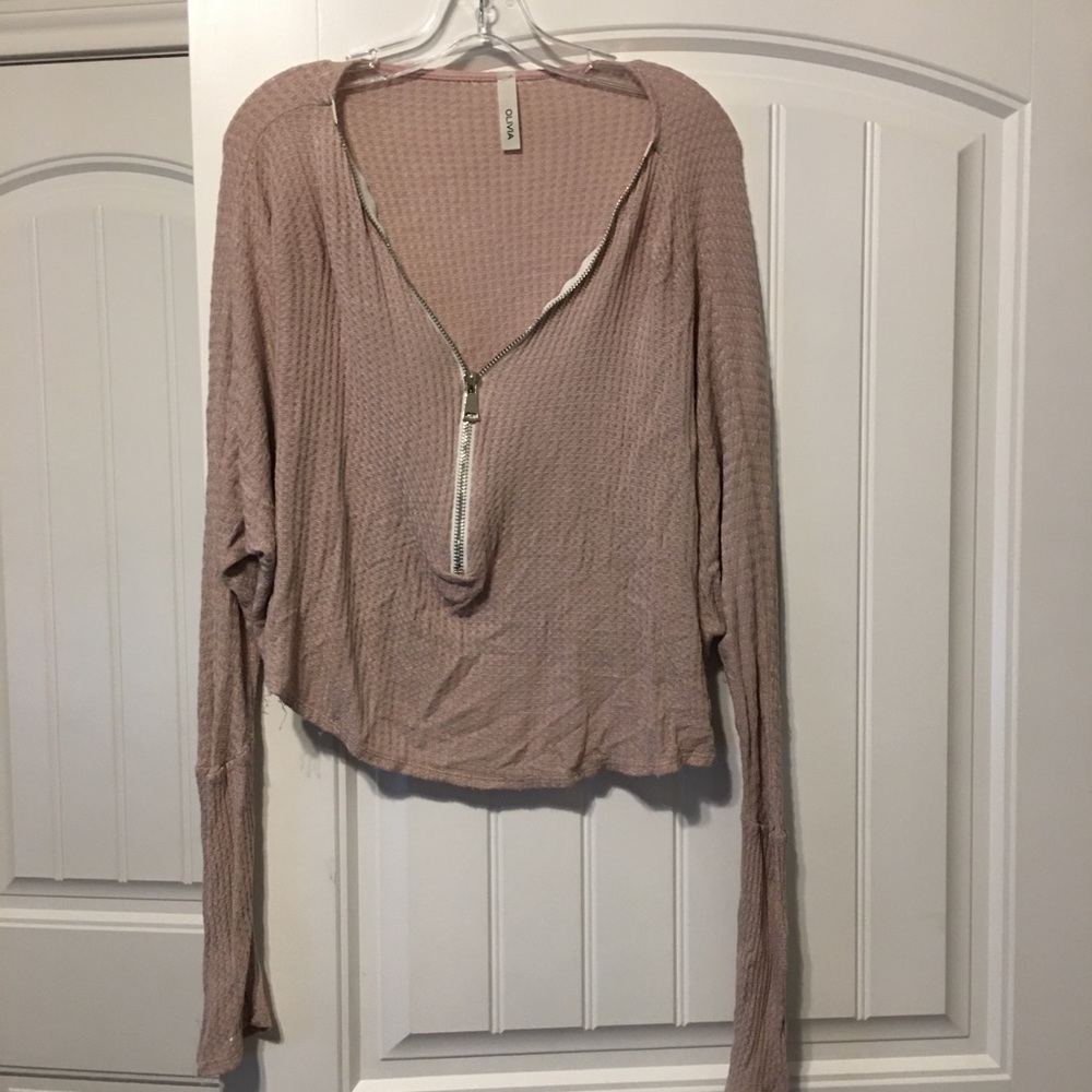 Blush zip up